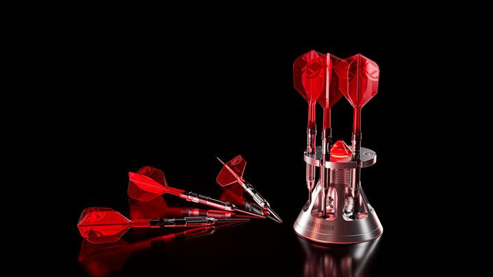 Target Darth Vader Light Saber Swiss Point Steeldarts Ständer gefüllt