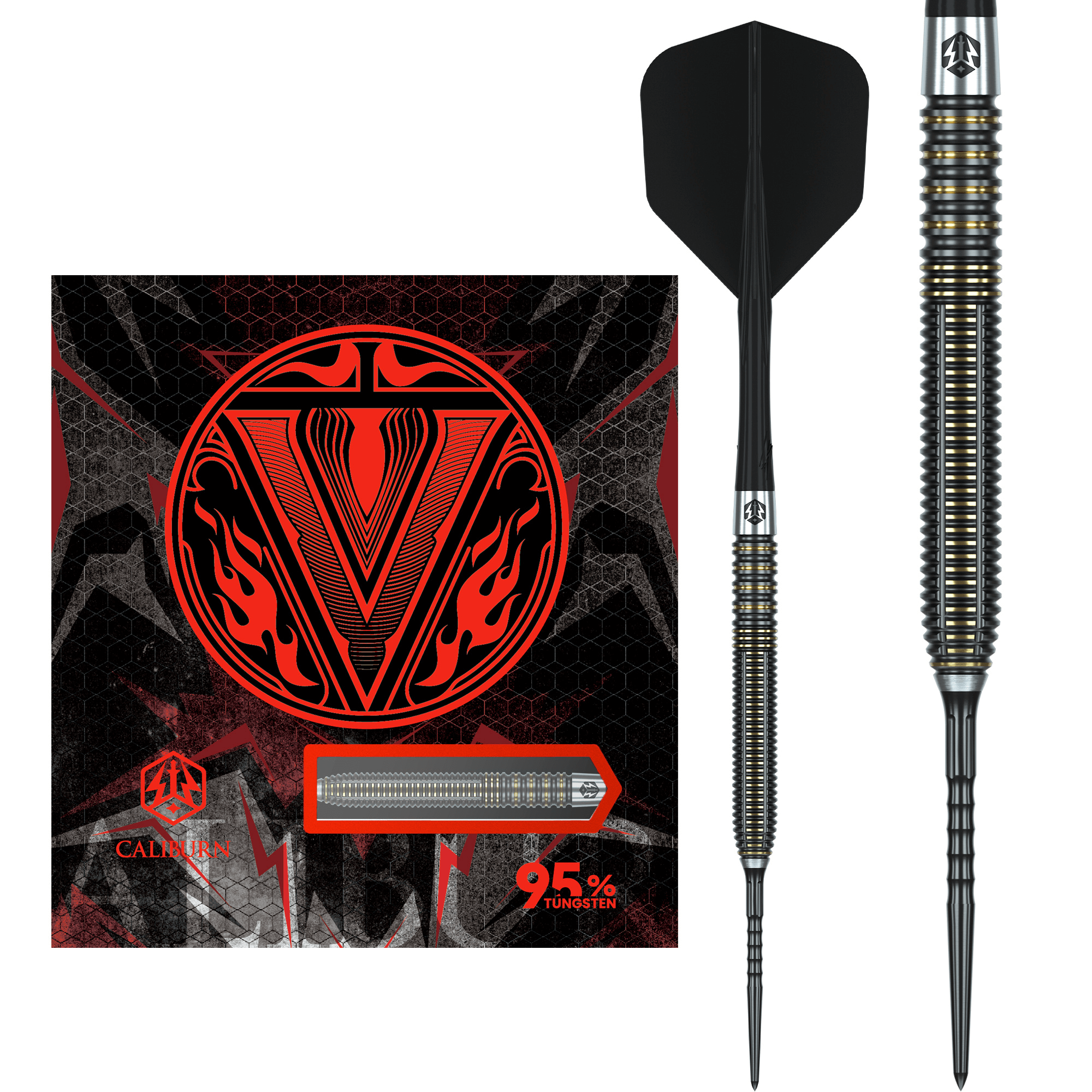 Caliburn V Series V2 Steeldarts Verpackung