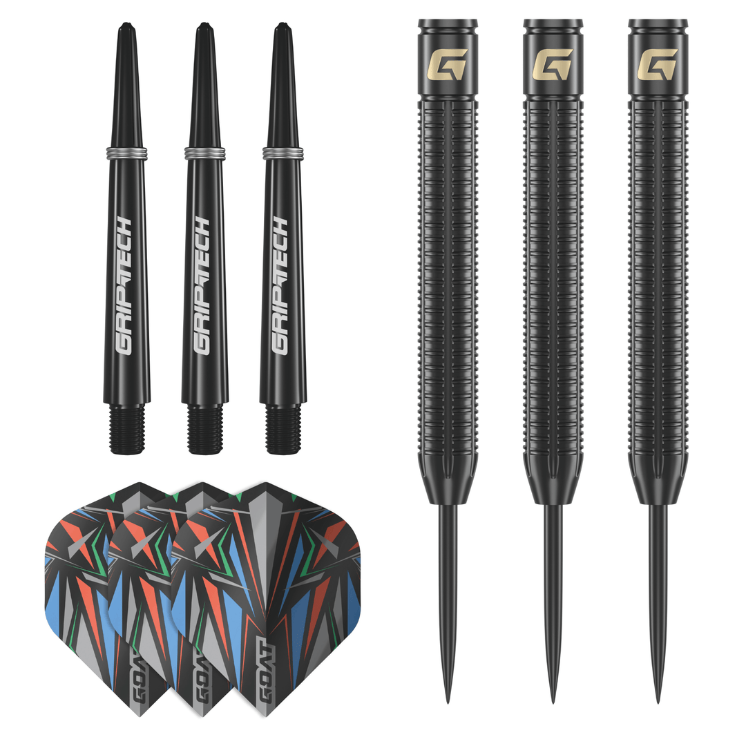GOAT Athlete Black Brass Steeldarts Packungsinhalt
