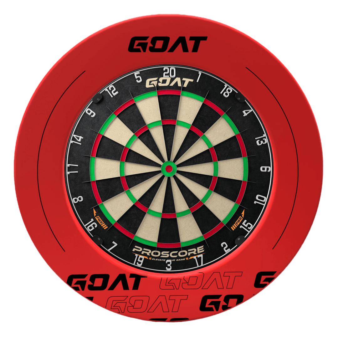 GOAT Defender 5 Red Dartboard Surround and Board