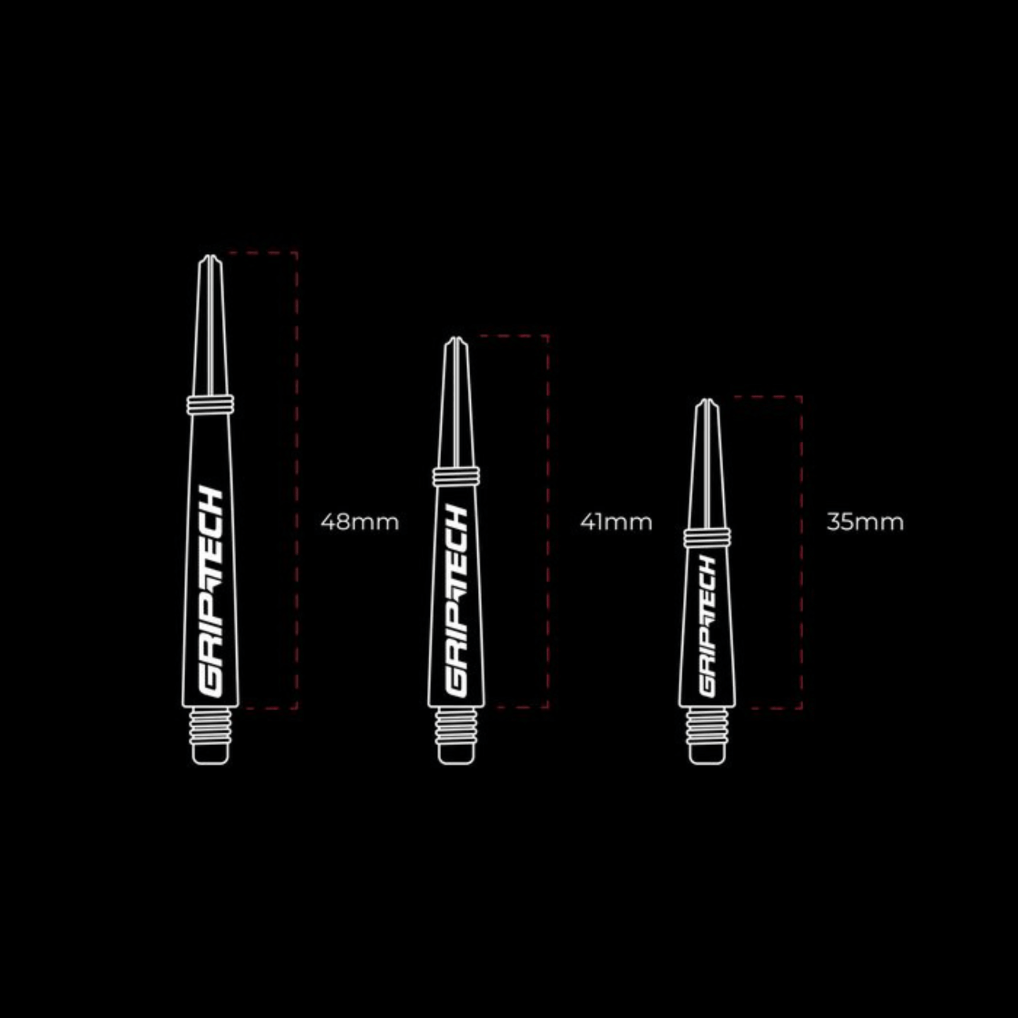 GOAT Griptech Shafts - White Längen