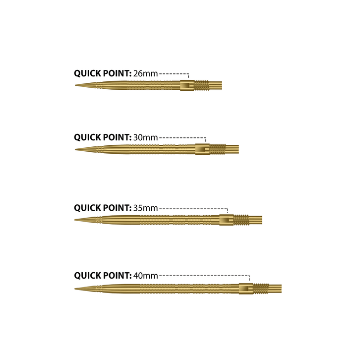 Harrows Micro Grip Quick Point Spitzen Gold Maße