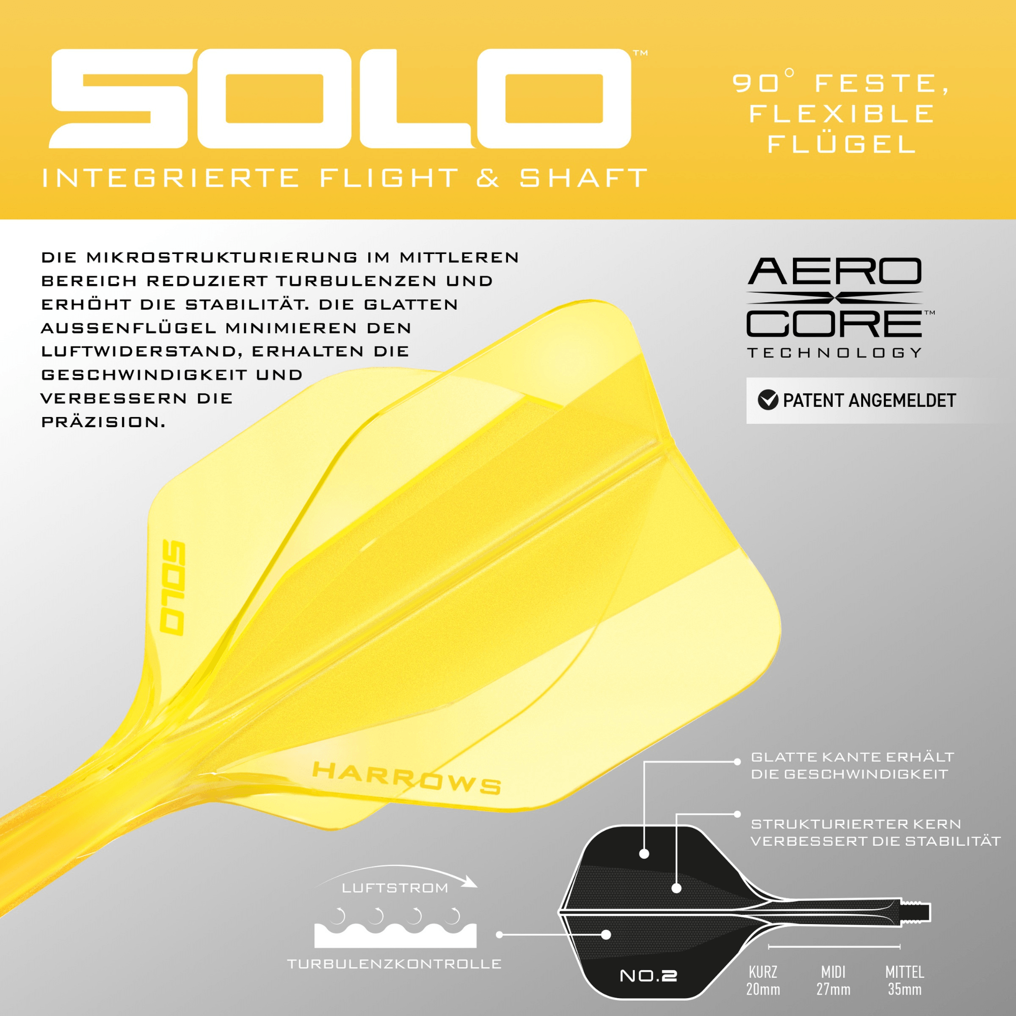 Harrows Solo Integrated Flight System Yellow - NO2 Details