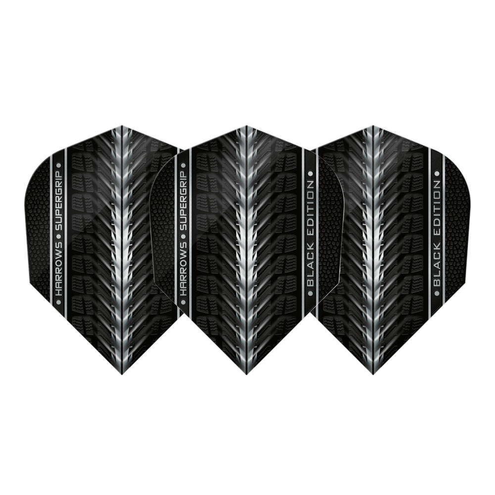 Harrows Supergrip Black Edition Flights Set