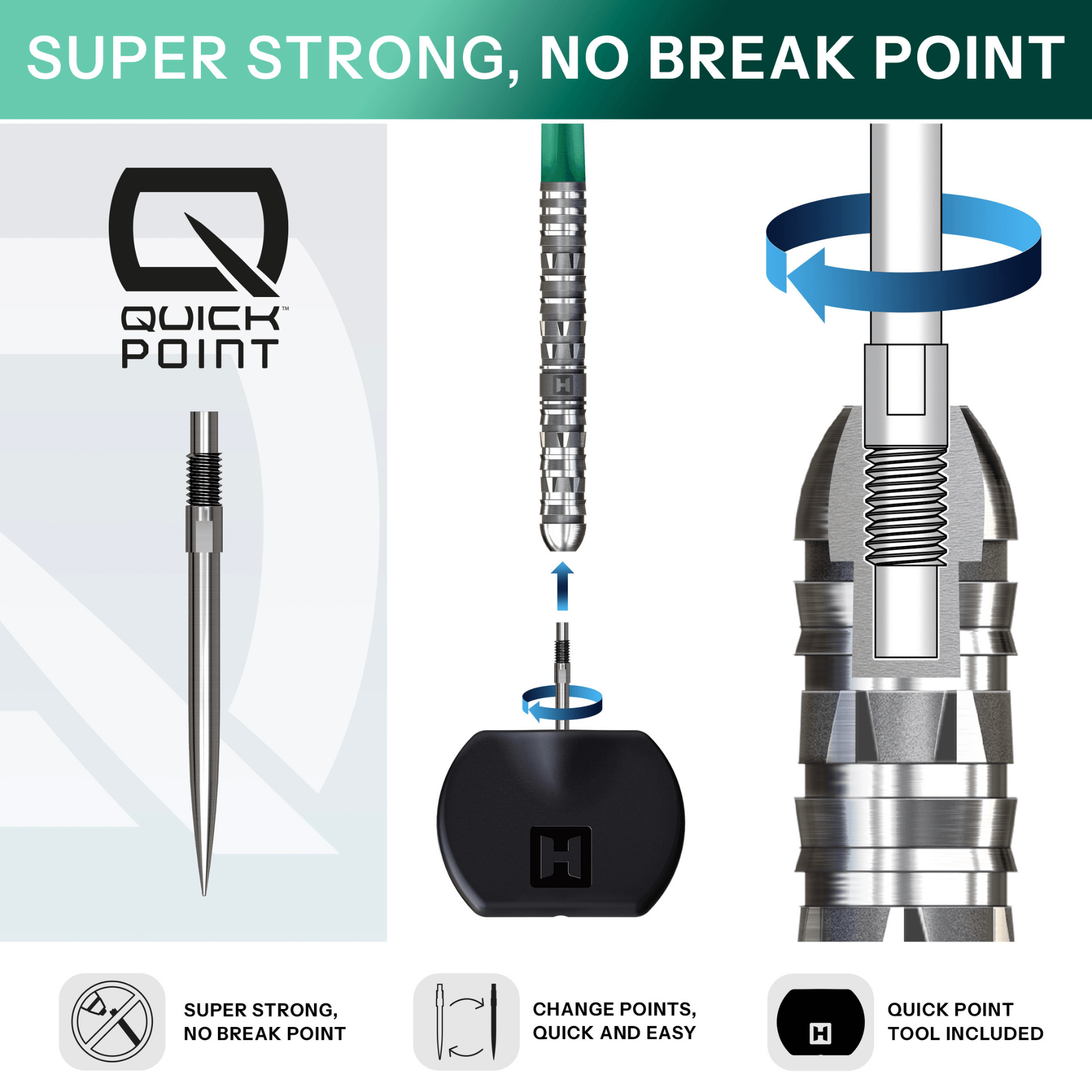 Harrows Torrent Parralel Quick Point Steeldarts Details Quick Point