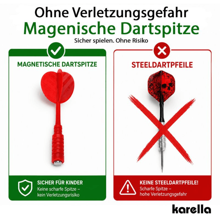 Karella Magnet Dartpfeile - weiß Unterschied zwischen Erwachsenen Darts