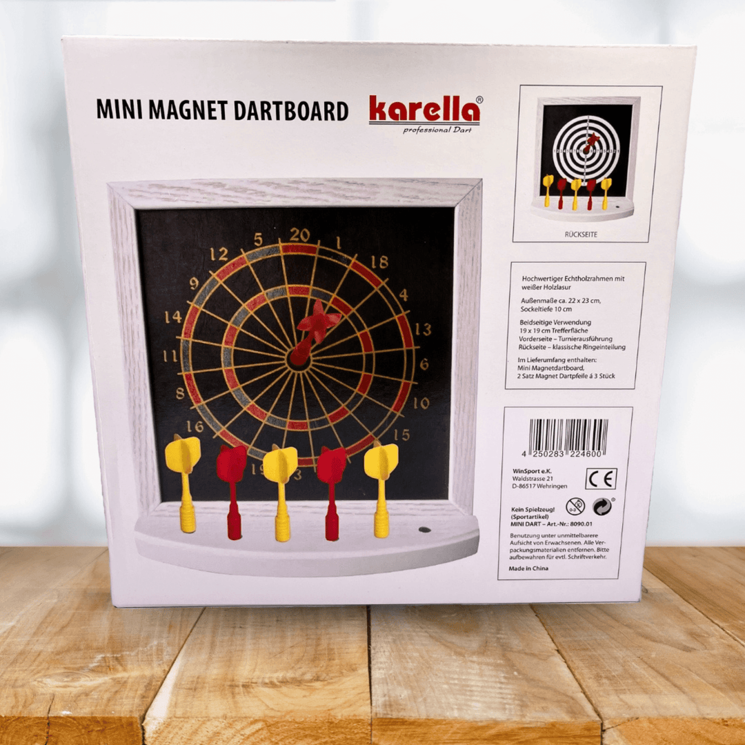 Karella Mini Magnet Dartboard Set Packaging