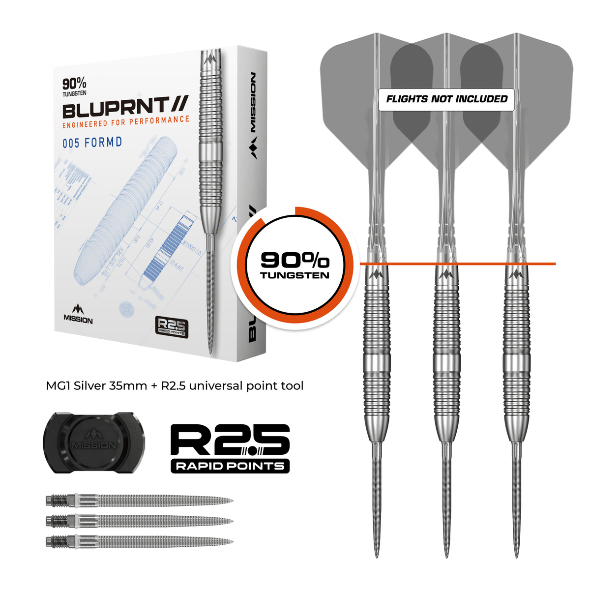 Mission BLUPRNT FORMD Rapid Point Steeltips Packungsinhalt