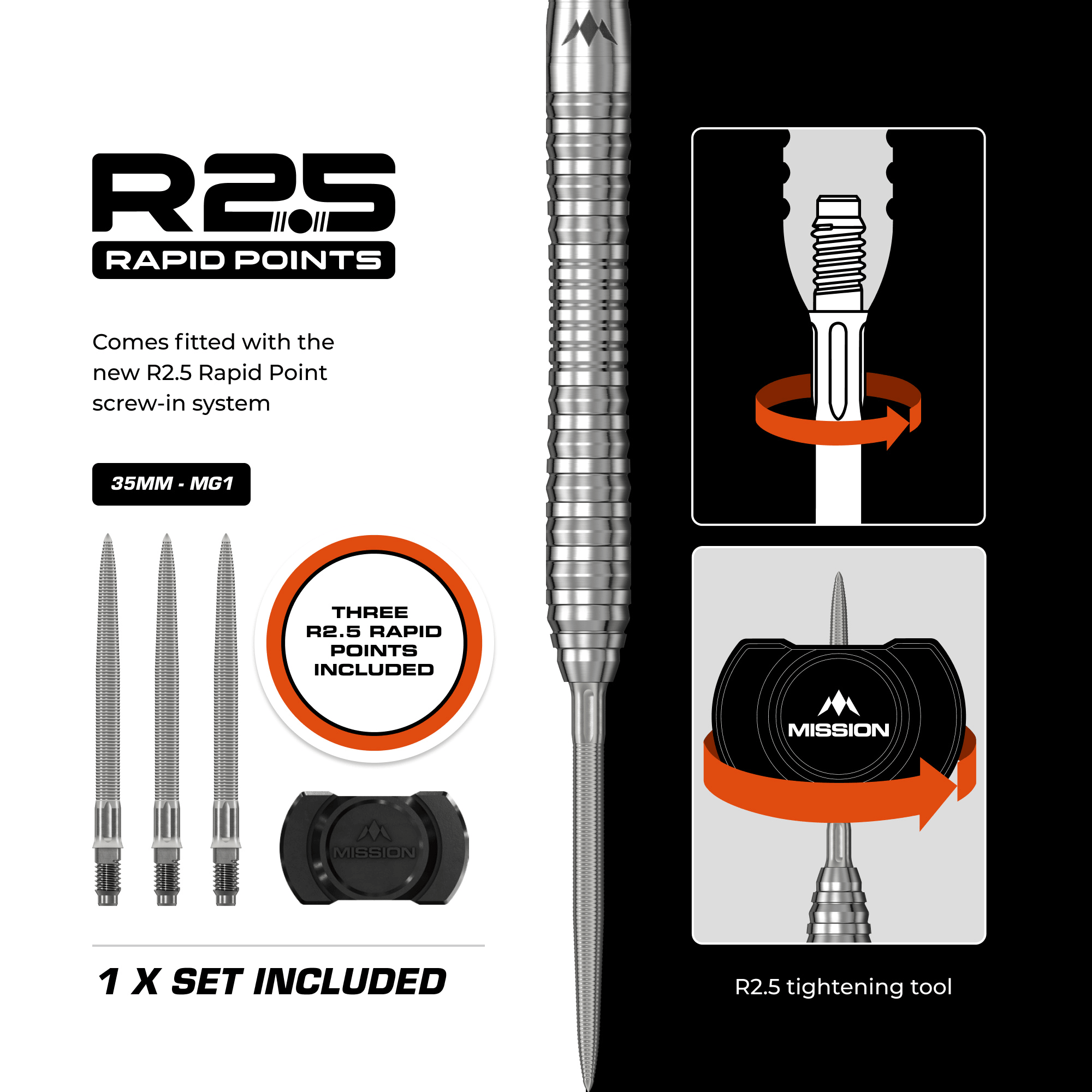Mission BLUPRNT REFND Rapid Point Steeltips Details Rapid Point