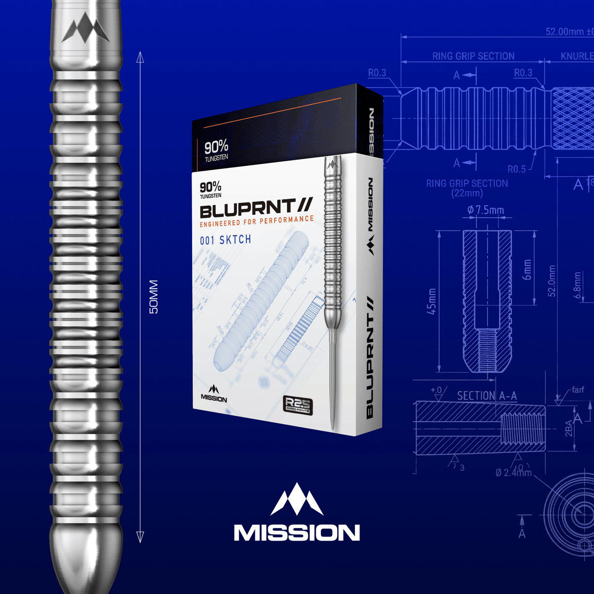 Mission BLUPRNT SKTCH Rapid Point Steeltips Verpackung