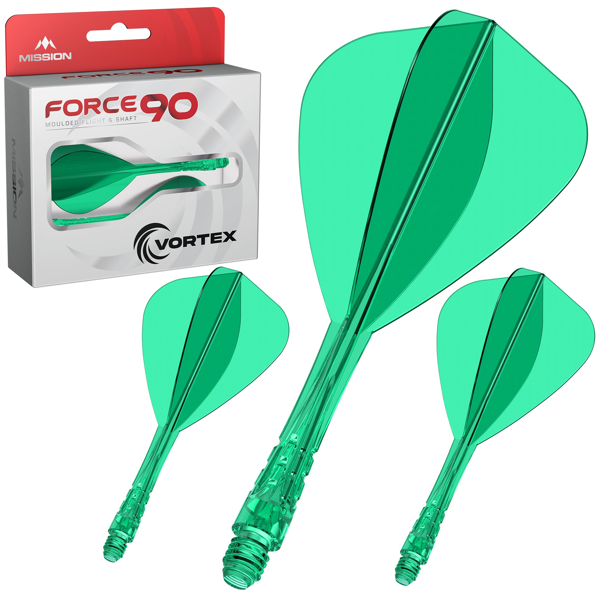 Mission Force 90 Vortex Kite Clear Green Verpackung