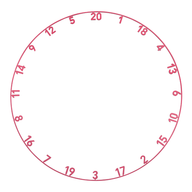 Precise180 Zahlenring Cyber Pink