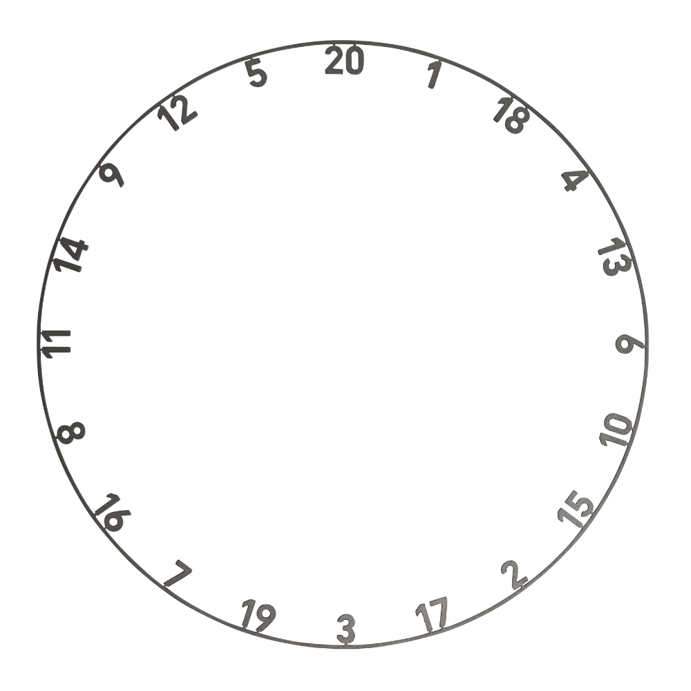 Precise180 Zahlenring Graphit