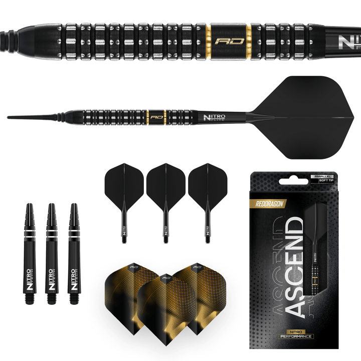 Red Dragon Ascend Parallel Softdarts Packungsinhalt