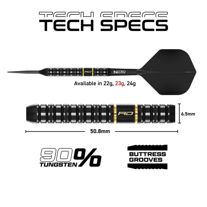 Red Dragon Ascend Parallel Switch Point Steeldarts Maße 23g