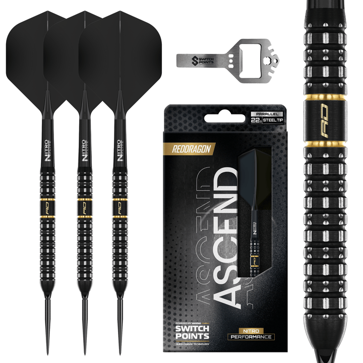 Red Dragon Ascend Parallel Switch Point Steeldarts Verpackung