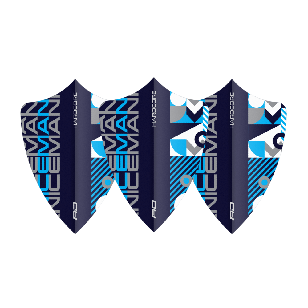Red Dragon Hardcore Iceman Blue Freestyle Flights Set