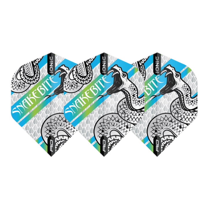 Red Dragon Hardcore Ionic Snakebite Coiled Snake Flights - Blau Set