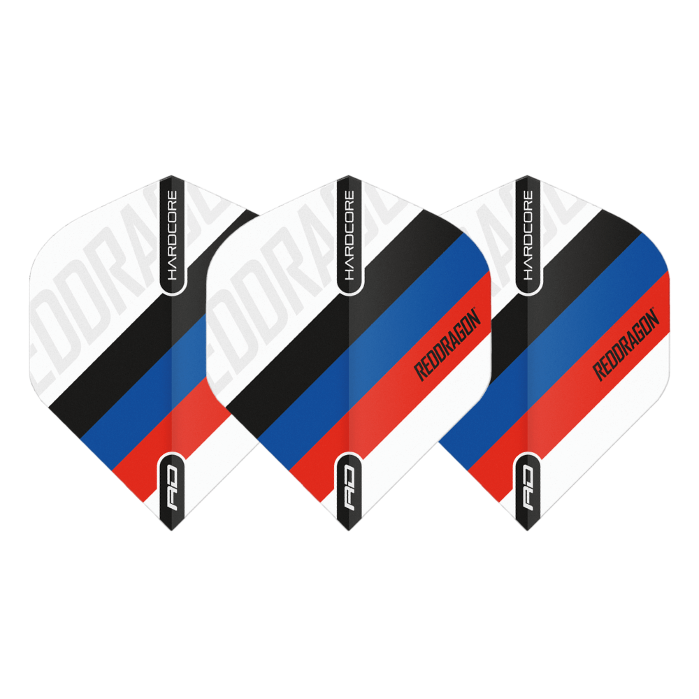 Red Dragon Hardcore Radical Tri-Stripe Flights Set