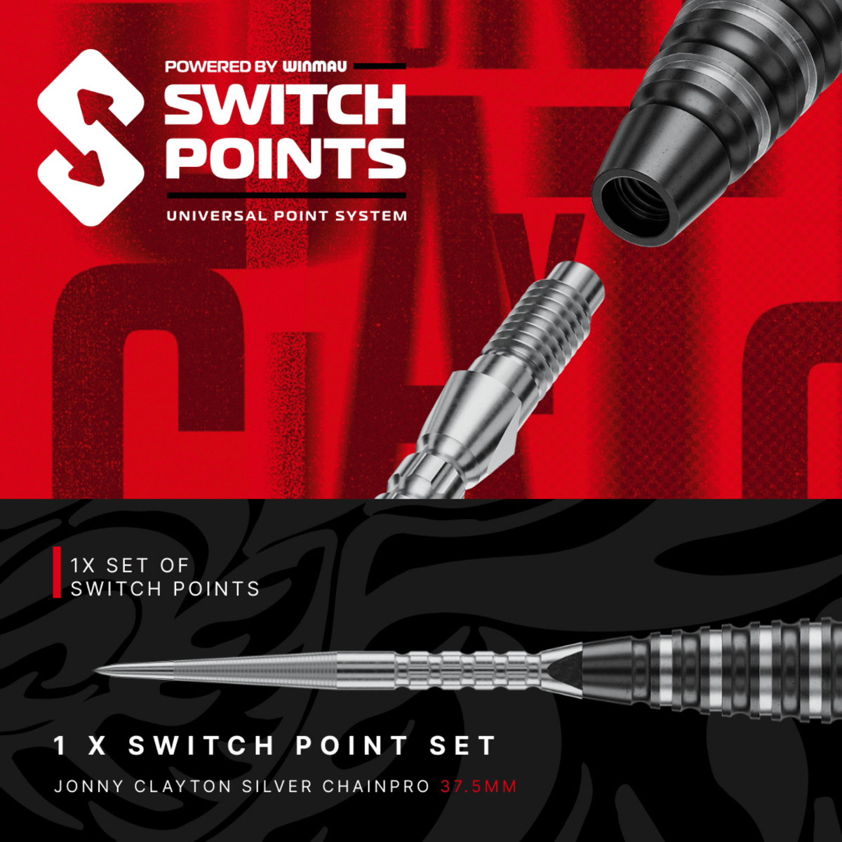 Red Dragon Jonny Clayton PRO Switch Point Steeldarts Details Switch Point