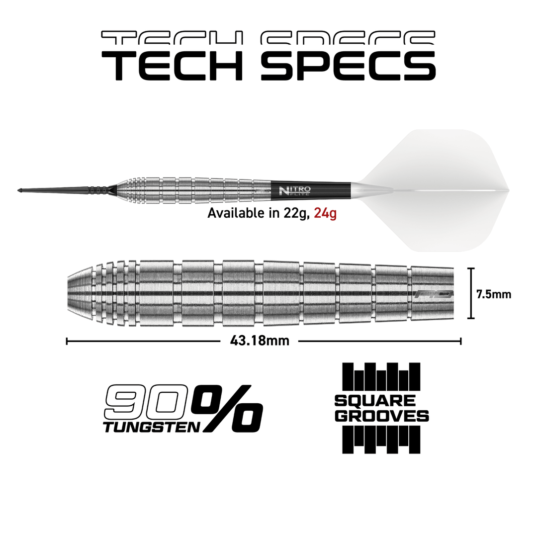 Red Dragon Luke Humphries TX1 Pioneer Switch Point Steeldarts Maße 24g