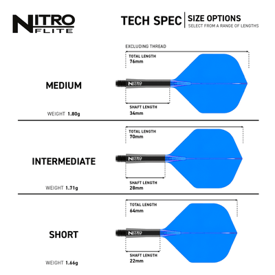 Red Dragon Nitro Flite System Black & Blue Detail