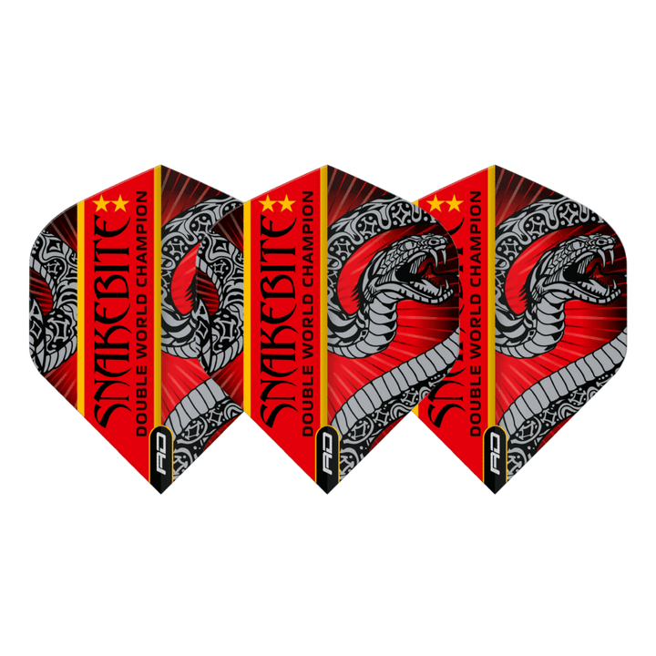 Red Dragon Peter Wright Double World Champion Black Red Flights Set