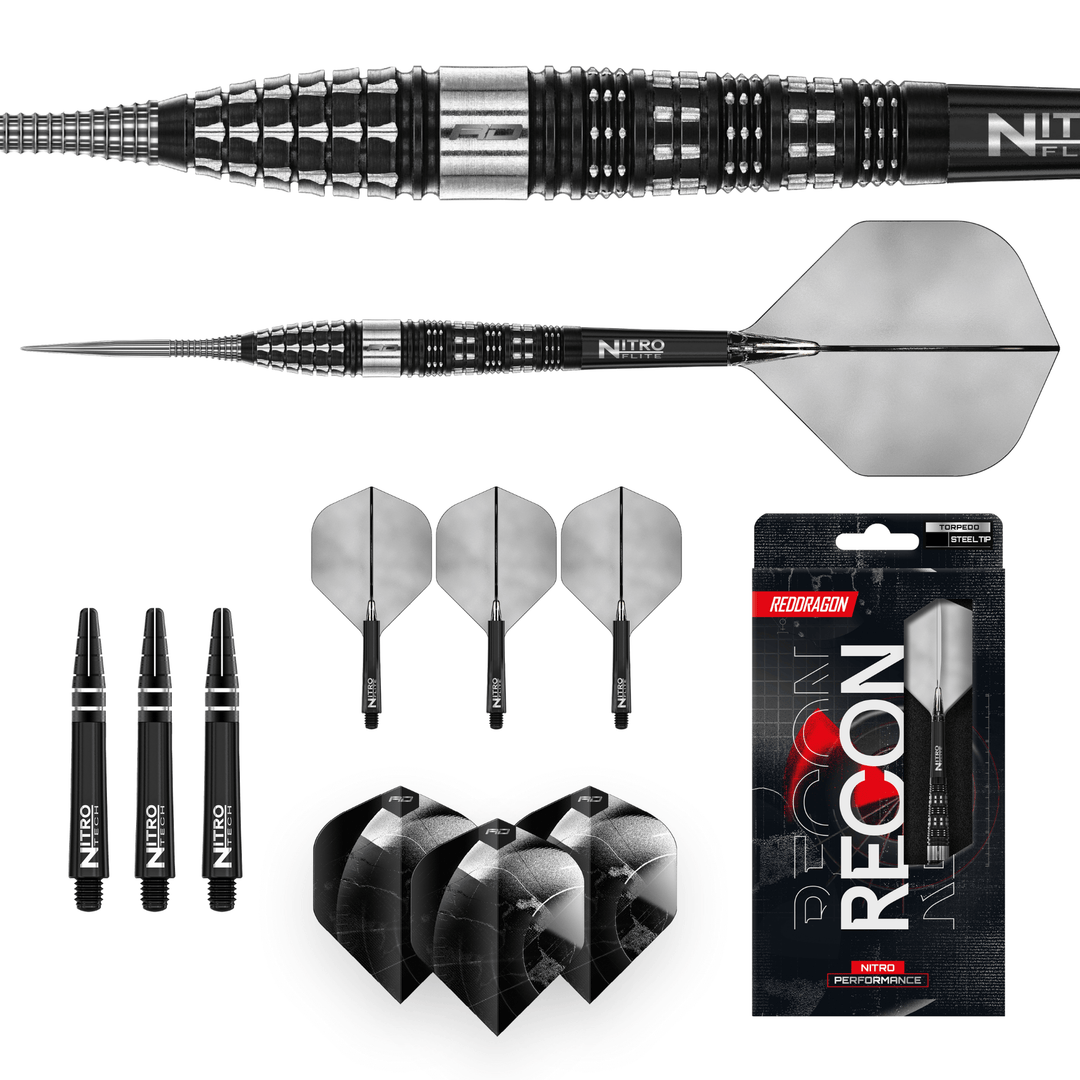 Red Dragon Recon Torpedo Steeldarts Packungsinhalt