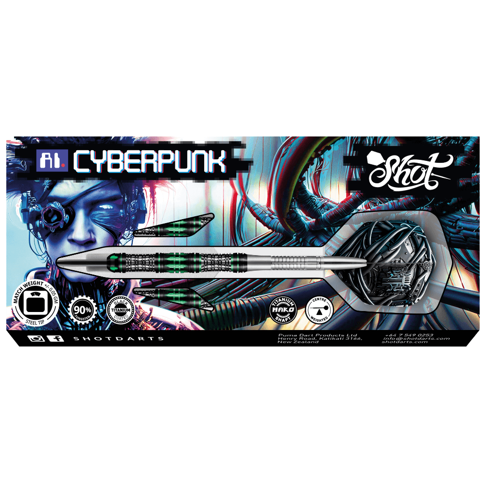 Shot AI Cyberpunk Steeldarts Packung