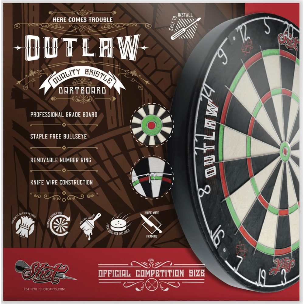 Shot Outlaw Dartboard Packung