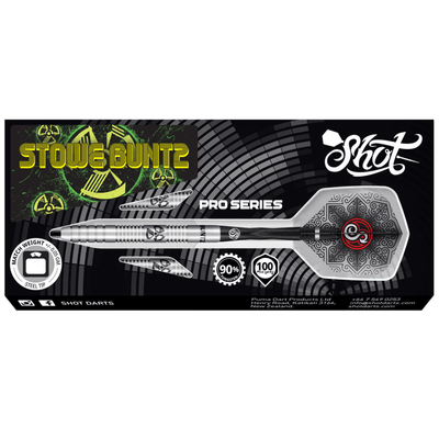 Shot Pro Series Stowe Buntz Steeldarts Packung