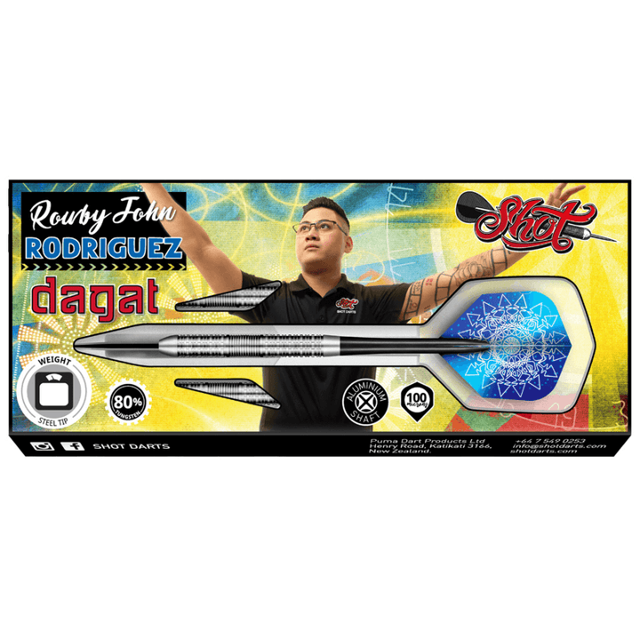 Shot Rowby-John Rodriguez Dagat Steeldarts Packung