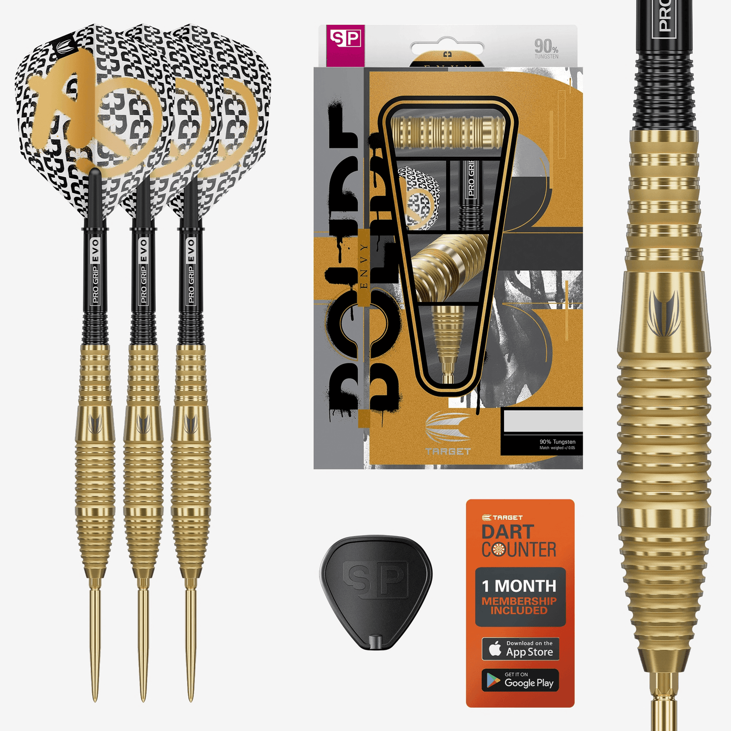 Target Bolide Envy 05 Swiss Point Steeldarts Packungsinhalt