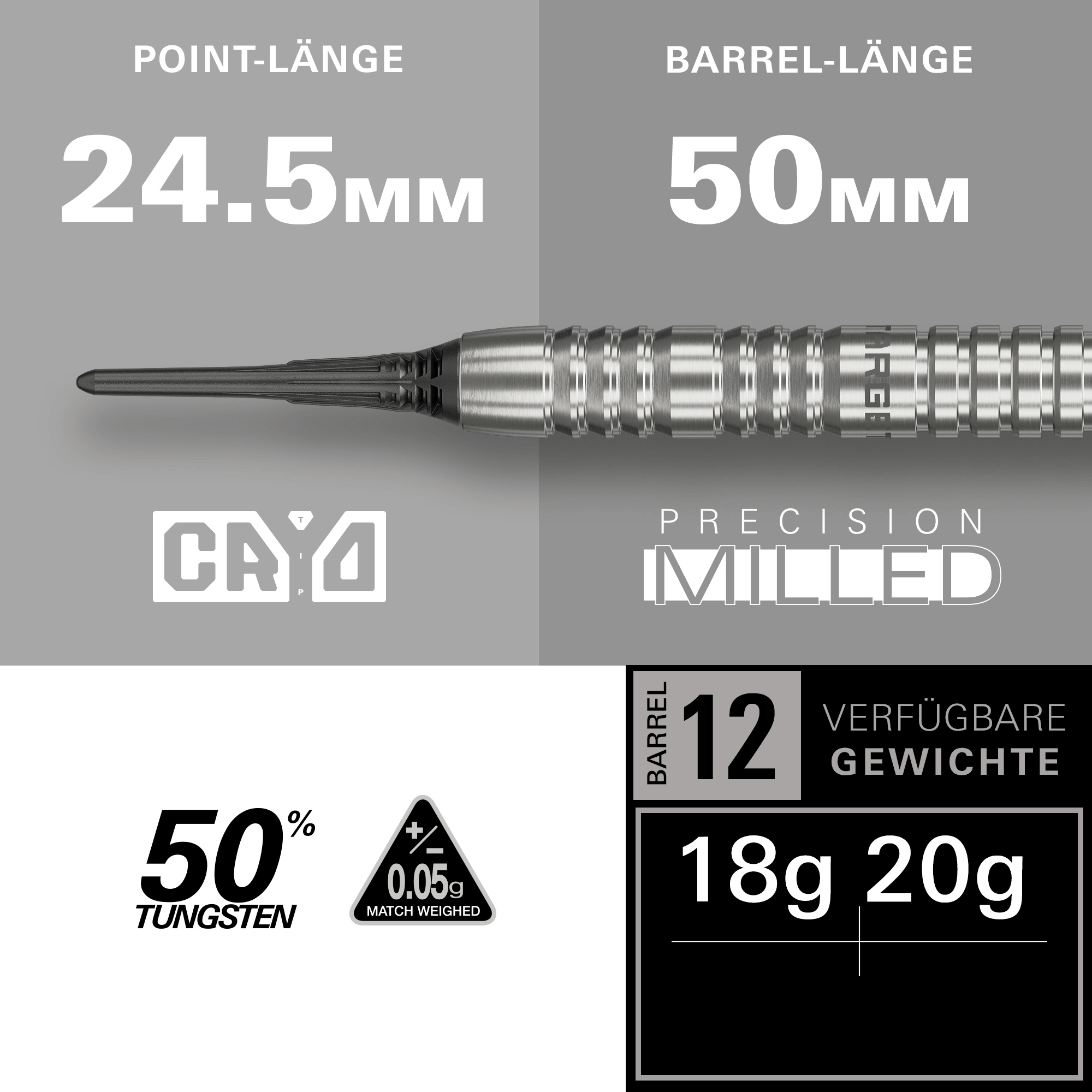 Target Group O 12 Softdarts Maße