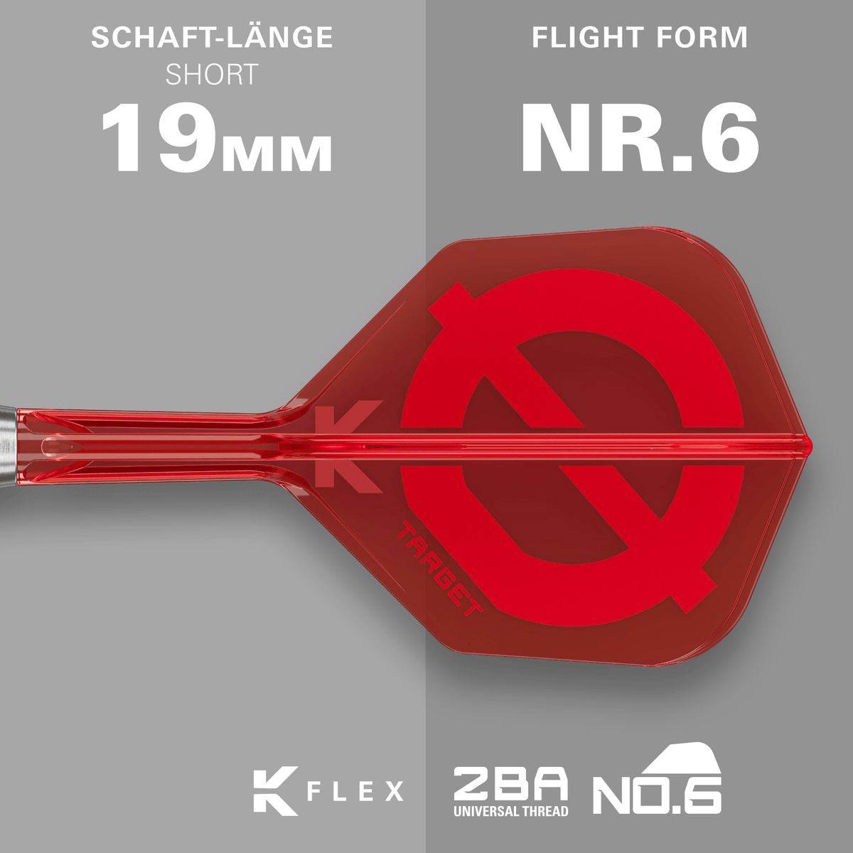 Target Group O 12 Softdarts Maße Shaft und Flight