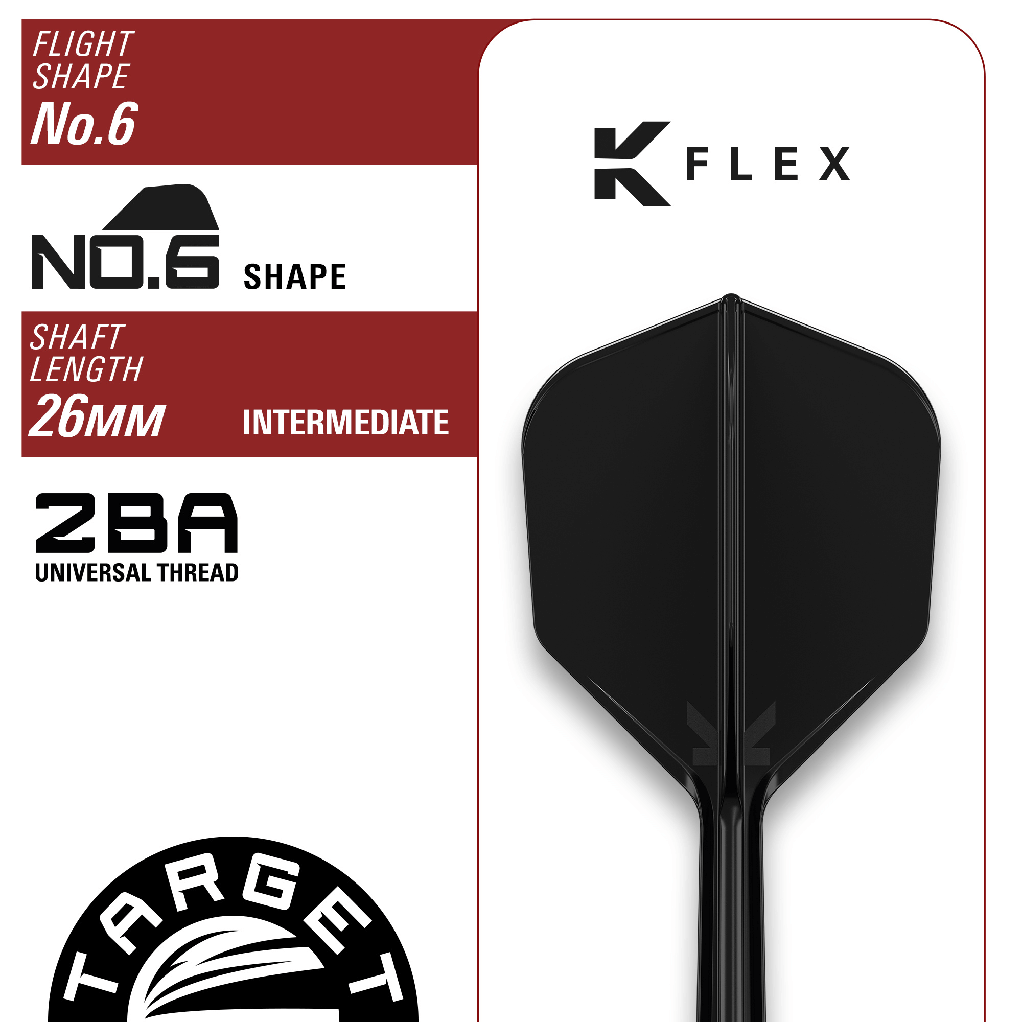 Target Japan Black Marque PW 2.0 Softdarts Maße Shaft und Flight