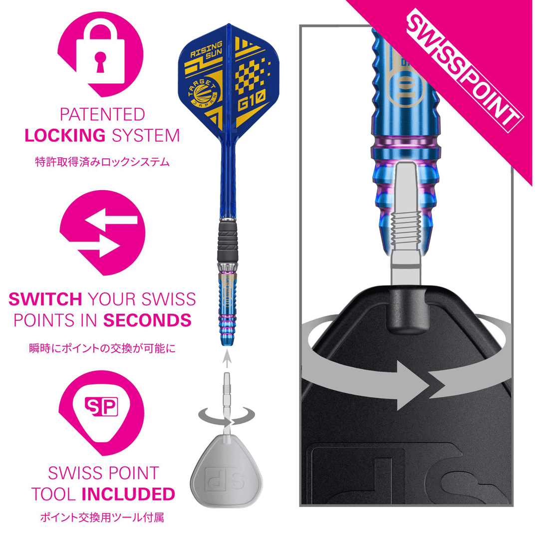 Target Japan Haruki Muramatsu Rising Sun Gen 10 Steeldarts Swiss Point Tool