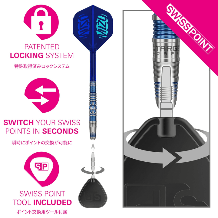 Target Japan Mizu Series 01 Swiss Point Steeldarts Details Swiss Point