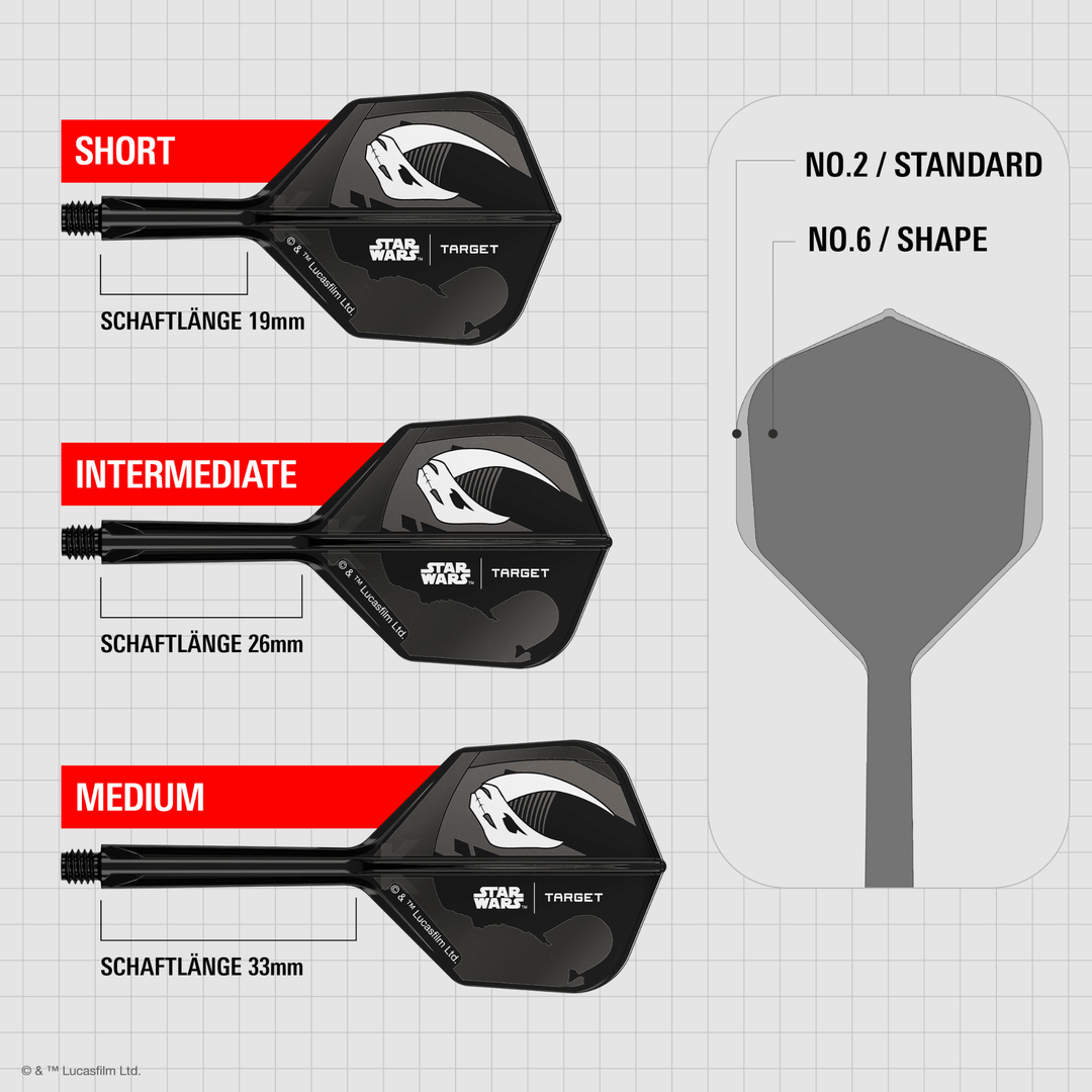 Target K-Flex Mandalorian NO2 (6 Stück) Maße Shaft