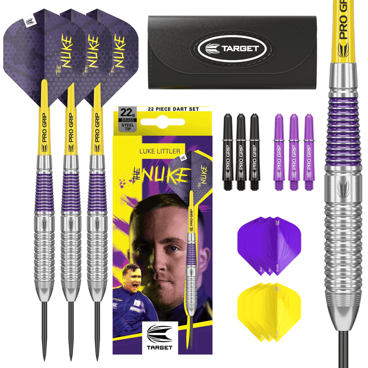 Target Luke Littler Brass Steeldarts Packungsinhalt