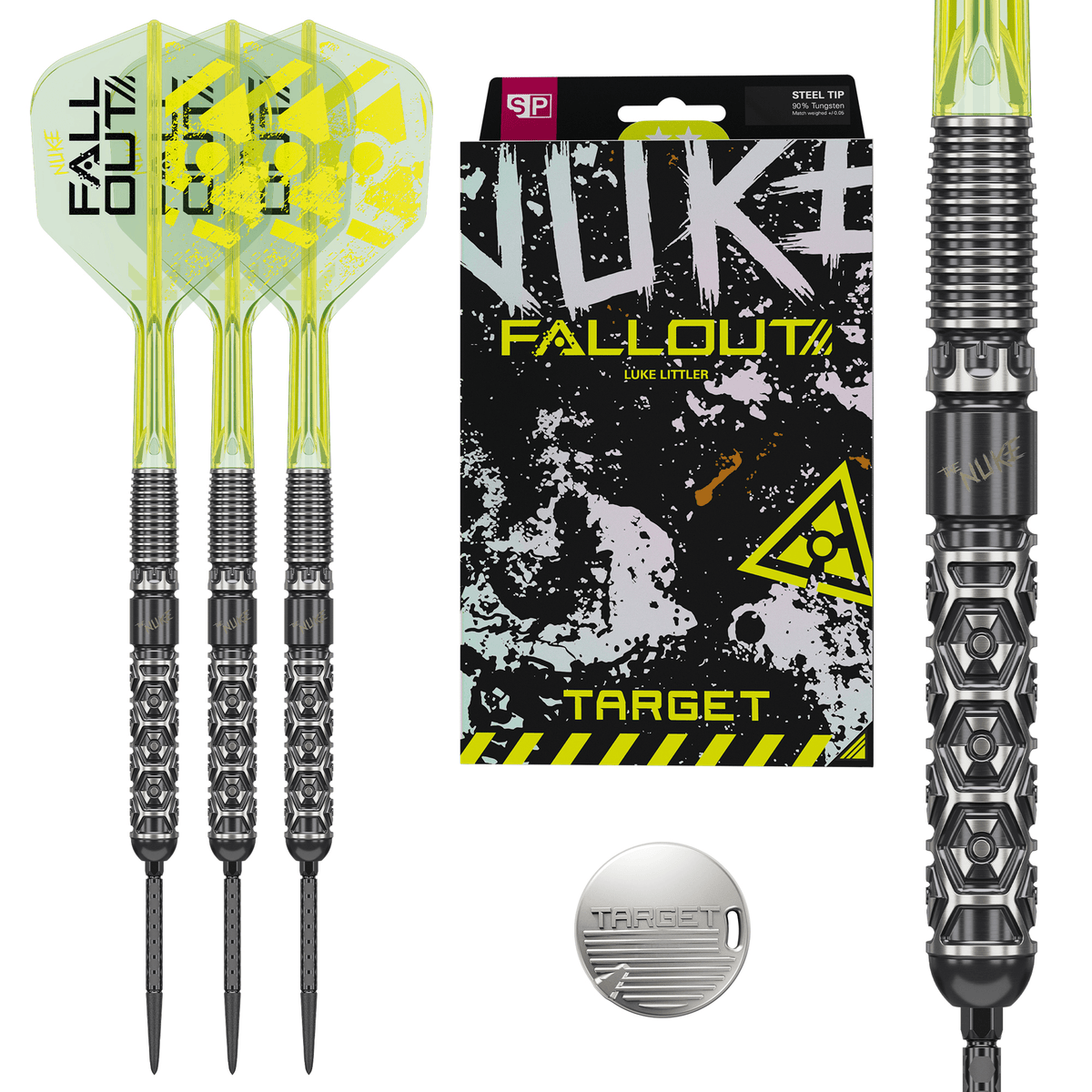 Target Luke Littler Fallout Swiss Point Steeldarts Packungsinhalt