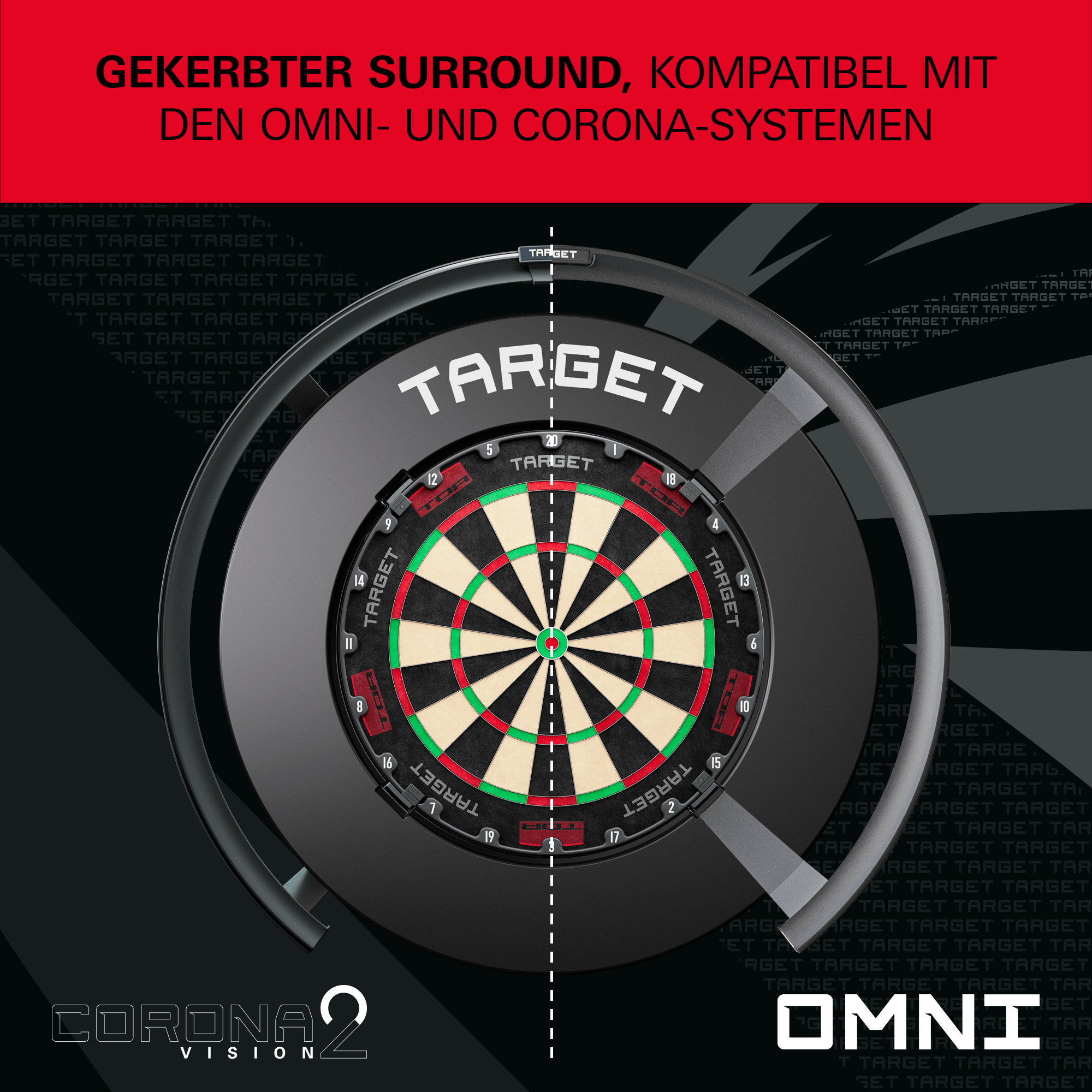 Target Notched Surround - Schwarz gekerbter Surroung