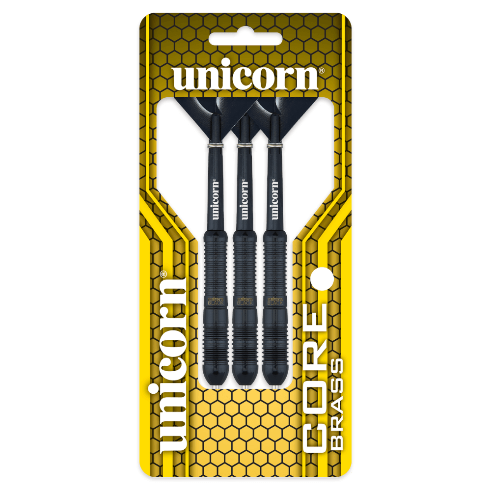 Unicorn Core Black Brass 2 Steeldarts Packung 