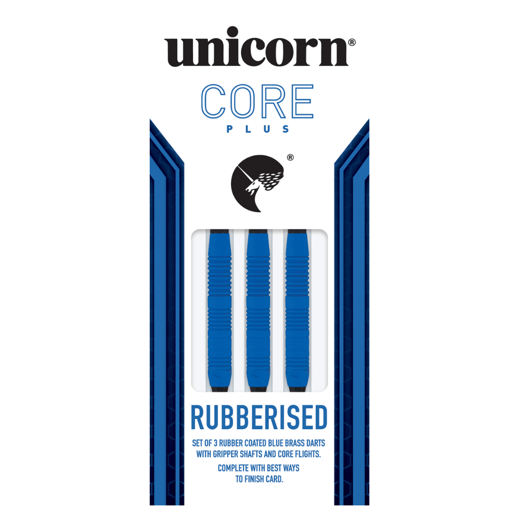 Unicorn Core Plus Win Blue Brass Softdarts Packung