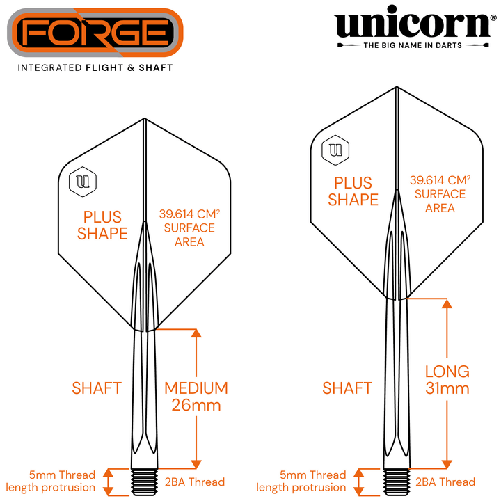 Unicorn Forge Plus Integrated Flight System Clear & Red Maße