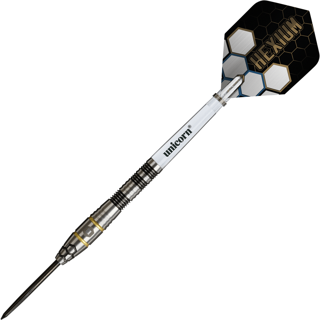 Unicorn Hexium 1 Black & Gold Steeldarts