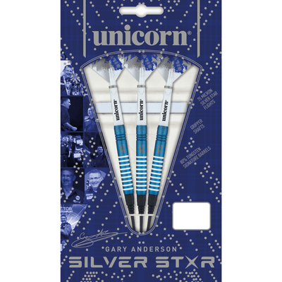 Unicorn Silverstar Blue Gary Anderson Softdarts Packung - Dartgarage.at