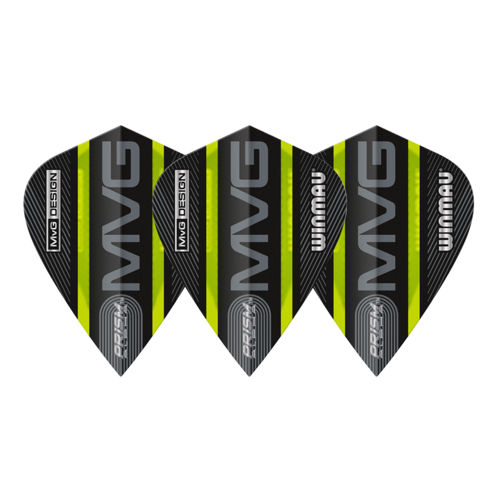 Winmau Alpha Kite MVG Black Green Flights Set