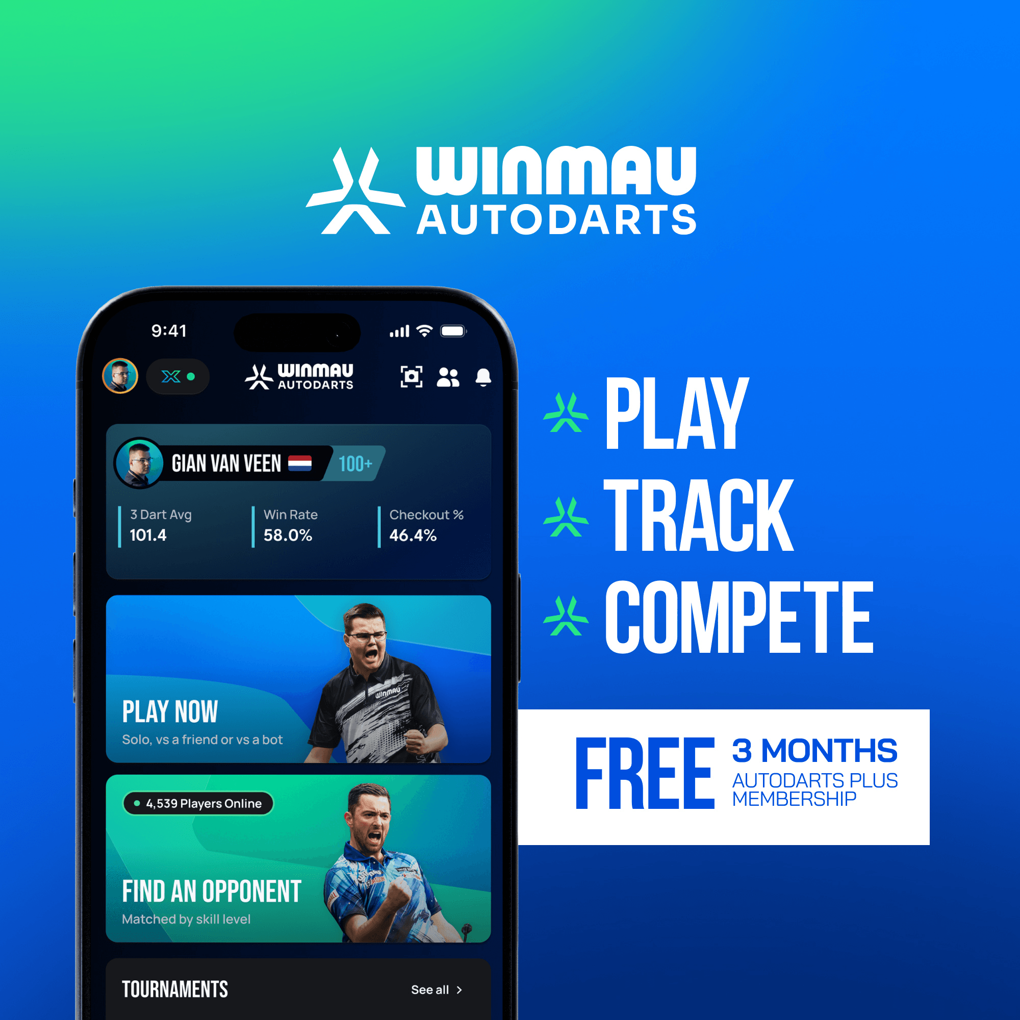 Winmau Autodarts X Autoscoring System Detail Gutschein Autodarts Plus