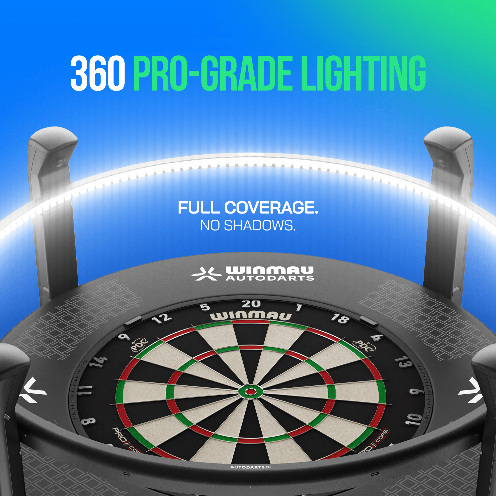 Winmau Autodarts X Autoscoring System Detail Lichtring